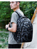 Fashion Printed Camouflage Student Boys Backpack Large Capacity Lightweight Schoolbags