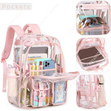 Girls Women Large Clear Backpack School Bookbag Transparent Backpack