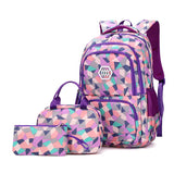 Geometric Printed Primary Junior High School Bag Waterproof Large Backpacks