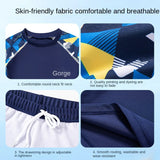 Kid Boy Short Sleeve Swimming Suit 2 Pcs Swimsuit Swimwear