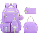3Pcs/Set Back To School Backpack Student Large Capacity Schoolbag