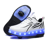 Kid Girl Boys Led Light Roller USB Charging Skate Shoes