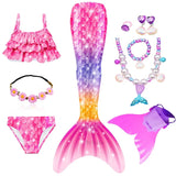 Kid Girl Fantasy Mermaid Tails Swimming Party Cosplay Costumes Mermaid Swimsuit