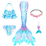 Kid Girl Ariel Mermaid Swimsuit Bikini Summer Bathing Suit Multiple Pcs