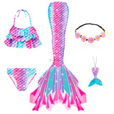 Kid Girl Ariel Mermaid Swimsuit Bikini Summer Bathing Suit Multiple Pcs