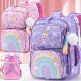 2 Pcs Primary Student Cute Stylish Portable Versatile Breathable Backpack Books Bag
