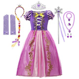 2-10T Kid Girl Princess Gown Halloween Birthday Christmas Party Dress With Acc