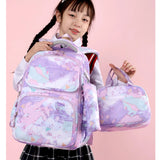 3pcs Kids Girl School Backpack Lunch Pencil Bag Set