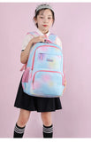 Elementary School Students Fashion Backpack Gradient Color Campus Schoolbag