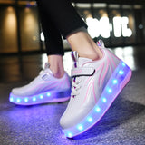 Kid Girl Boys Led Light Roller USB Charging Skate Shoes
