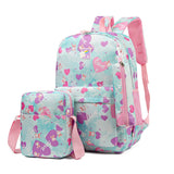 3 pcs/Set Girl Waterproof School Bags Orthopedic Backpack Book Bags