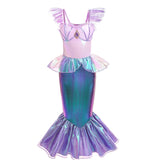 Kid Girl Mermaid Ariel Cosplay Halloween Princess Party Carnival Fancy Dress