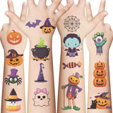 10 Sheets Halloween Pumpkins Tattoo Sticker Fake Tattoo
