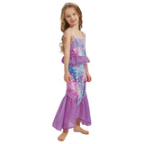Kid Girl Princess Mermaid Carnival Ariel Cosplay Dress for Halloween Party Ball