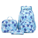 3Piece/Set School Backpacks Daisy Printed Large Capacity Student Backpack