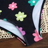 High Waist Bikini 2026 Printed Girls Swimsuit Kids Swimwear Female Children Bathers