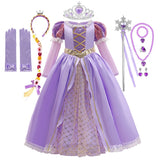 2-10T Kid Girl Princess Gown Halloween Birthday Christmas Party Dress With Acc