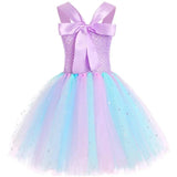 1-14Y Kid Baby Girl Princess Mermaid Led Light Up Birthday Party Tutu Dresses