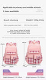 Kid Girl Cute Plaid Bow Backpack Large Capacity School Bag