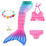 Kid Girls Mermaid Swimsuit  Bathing Beach Costumes Cosplay