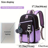 College Teen Girls School Backpack Cute Bookbag Laptop Travel Backpack
