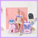 Kids Girl Backpacks Schoolbags 3 Pcs With Lunch and Pencil Bag for Elementary Middle School