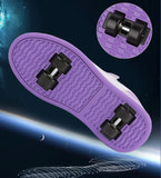 Kid Boy Girl Roller Skate Flashing Light 4 Wheel Roller Shoes