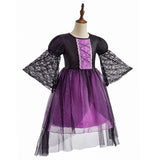 4-14Y Kids Birthday Party Halloween Gothic Witch Carnival Dresses