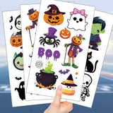 10 Sheets Halloween Pumpkins Tattoo Sticker Fake Tattoo