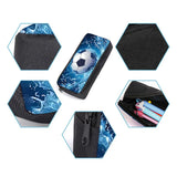 Kid Football Pattern Three Piece Set Cartoon School Backpack