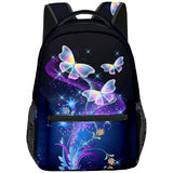 Student Trendy Popular 3D Print Oxford Funny Butterfly Bookbag Notebook Backpacks