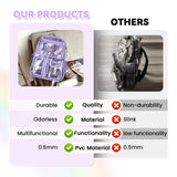 Kid Girl Clear PVC Backpack Heavy Duty Transparent Bookbag