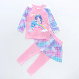Children's Swimming Suit Girl Long Sleeve Pants Separate Sun Protection Mermaid