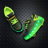 Kid Boys Girls Roller Shoes LED Light Up USB Charging Skateboard Shoes