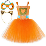 6M-12T Kid Baby Girls Super Kitties Tutu Halloween Cartoon Carnival Party Perform Princess Dress