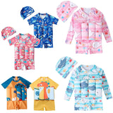 Kid Baby Girl Boy Buoyancy One-piece Floating Guards Cartoon Swimsuit