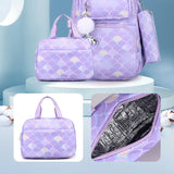 3pcs/Set Fish Scale Print Kid Backpack Mermaid Waterproof Schoolbag