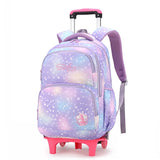 Kid Girl Backpack Trolley Wheeled School Bags Cute Princess Bookbags