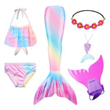Kid Girl Ariel Mermaid For Swimming Costumes Cosplay Swimsuit