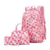 Geometric Printed Primary Junior High School Bag Waterproof Large Backpacks