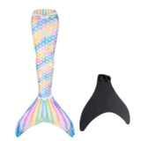 Kids Girls Swimming Mermaid Swimwear Tail Add Monofin Fin
