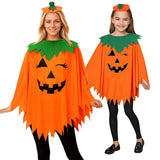 Family Matching Kid Adult Halloween Party Costumes Pumpkin Cloaks Tops