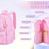 3Pcs/Set Student Girls Backpack Cute Princess Large Capacity Schoolbag