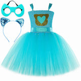6M-12T Kid Baby Girls Super Kitties Tutu Halloween Cartoon Carnival Party Perform Princess Dress