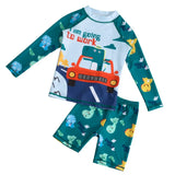 Kid Baby Girls Boy Floating Guard Swimsuit  Long Sleeve UV Protection Swimwear