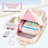 Girls Primary Middle School Cute Plaid Schoolbags Lightweight Waterproof Backpack