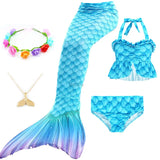 Kid Girls Mermaid Swimsuit  Bathing Beach Costumes Cosplay