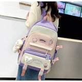 5 In 1 Kid Girl School Bag Multifunctional Large Capacity Casual Travel Backpack