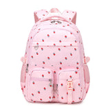 Kid Student Nylon Sweet Strawberry Print School Bag Backpacks