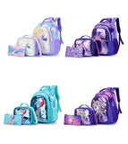 3Pcs/set Mermaid School Backpack Set Cute Kids Cartoon Book Bag